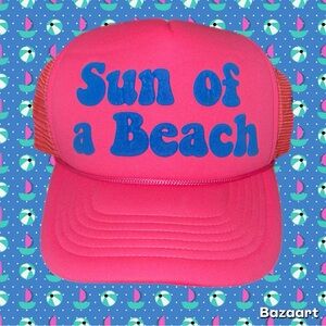 Sun of a Beach Neon Pink Hat